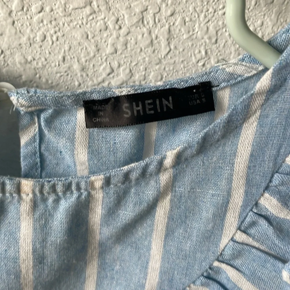 Shein Blue and White Blouse Tank - Picture 2 of 3